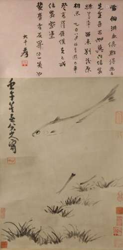 MANNER OF BADA SHANREN, SWIMMING FISH, ink on paper