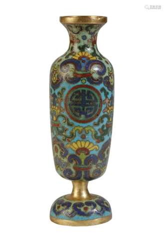 SMALL CLOISONNE VASE, QING DYNASTY, 18TH / 19TH CENTURY