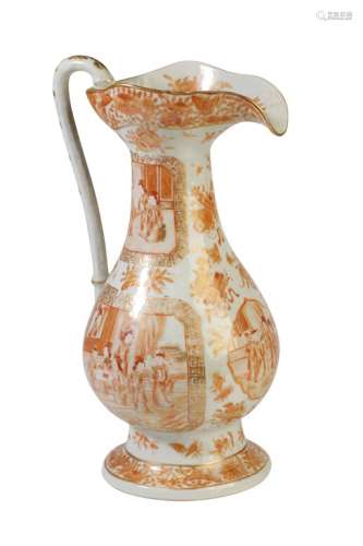LARGE EXPORT BALUSTER PITCHER, QING DYNASTY, 18TH/19TH CENTURY