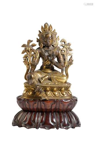 GOOD GILT-BRONZE FIGURE OF SYAMATARA, TIBET, 18TH CENTURY