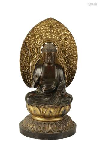 JAPANESE AMIDA BUDDHA, EDO / MEIJI PERIOD, 19TH CENTURY