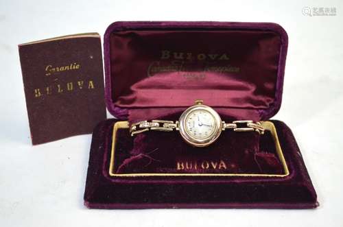 A vintage 9ct gold Rolex wristwatch no.1112015, on expanding bracelet strap, London Import 1919,