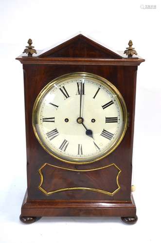 A Regency mahogany bracket clock - Edward Thorpe by repute - the 8 - day single fusee movement