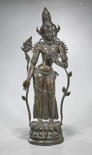 Indian Bronze Standing Deity