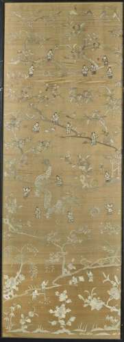 Pair Chinese Silk Embroideries