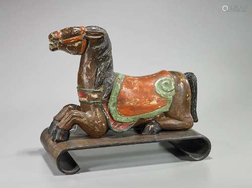 Chinese Painted Wood Horse