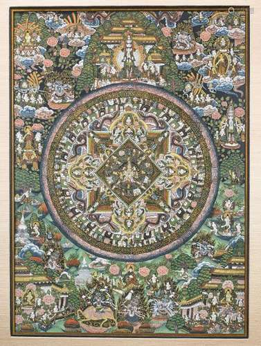 Tibeto-Chinese Painted Thangka