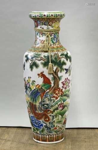 Massive Chinese Enameled Porcelain Vase