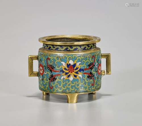 Chinese Cloisonne Enamel Censer