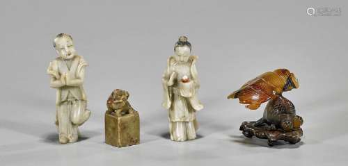 Group of Four Chinese Carvings