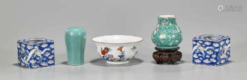 Group of Five Chinese Porcelains
