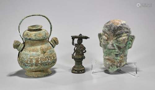 Three Archaistic Chinese Bronzes
