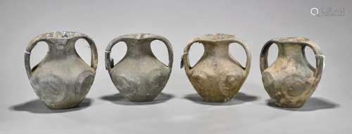 Group of Four Chinese Han Dynasty Pottery Amphora
