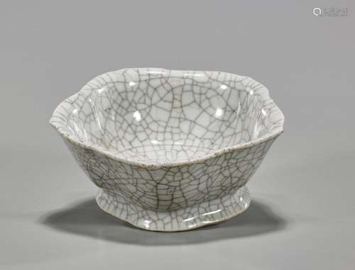 Antique Chinese Crackle-Glazed Bowl
