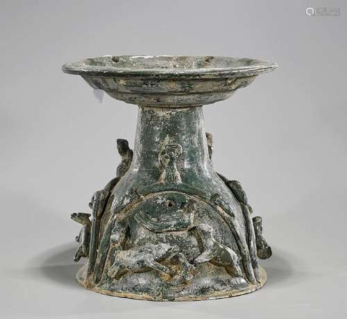 Han-Style Green Glazed Pedestal