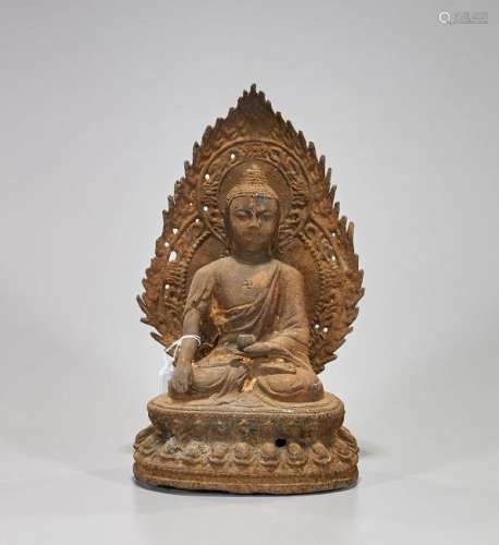 Chinese Metalwork Seated Buddha