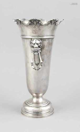 Vase, England, 1928, MZ: Hawksworth, Eyre & Co. Ltd., Sheffield, Sterlingsilber 925/000,runder,