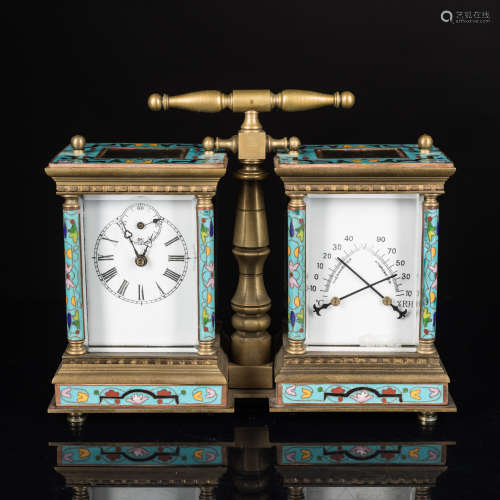 Antique/Vintage Enamel Gilt Clock