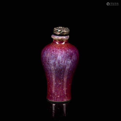 18-19th Antique Flambe Glazed Snuff Bottle