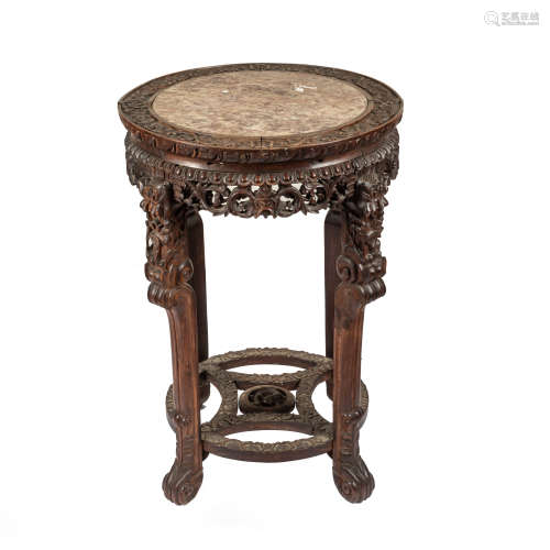 19th Chinese Antique Rosewood Tall Table