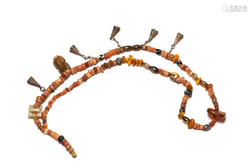 Tibetan/Chinese Antique Agate/Amber Necklace