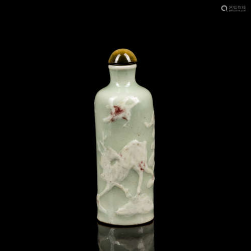 19th Antique Glazed Snuff Bottle