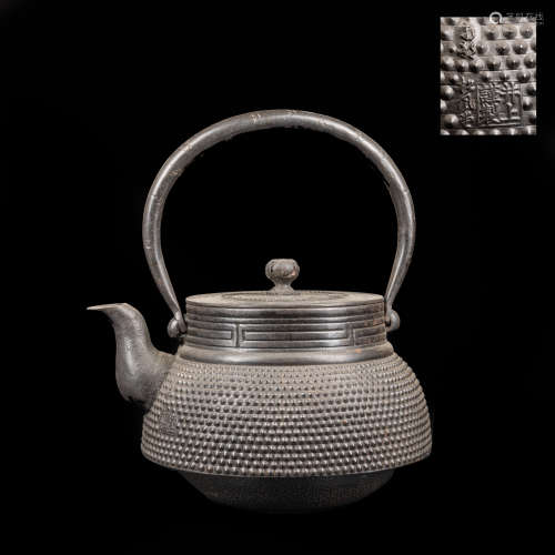Meiji Period Large Iron Teapot