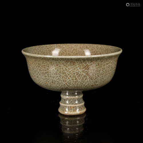 Song Dynasty Chinese Antique Yue Ware Stem Cup
