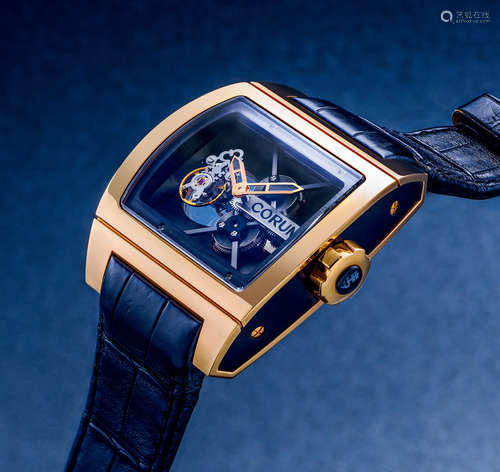 昆仑 精致限量版，玫瑰金镂空飞行陀飞轮腕表，「Ti-BridgeTourbillon」，限量10枚，年份约2009，附原厂证书及表盒