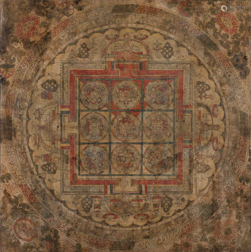 A RARE MANDALA OF CHE-MCHOG HERUKA-bDE-gshegs