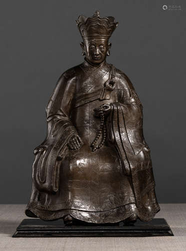 A BRONZE FIGURE OF THE PRIEST ZONGXIAN