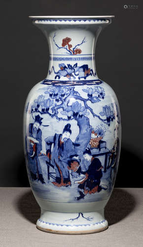 A PORCELAIN BALUSTER VASE