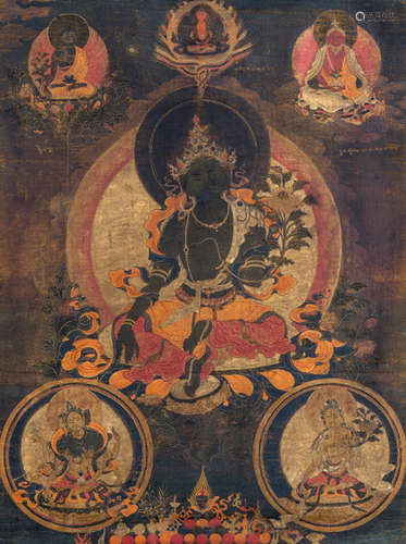 A THANGKA DEPICTING SYAMATARA