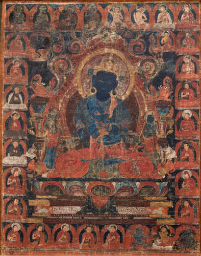 A FINE THANGKA OF VAJRADHARA