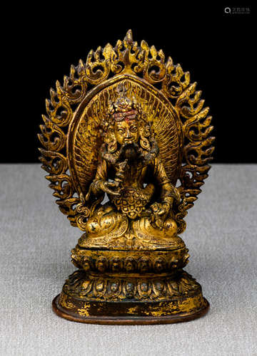 A GILT-BRONZE FIGURE OF VAJRASATTVA