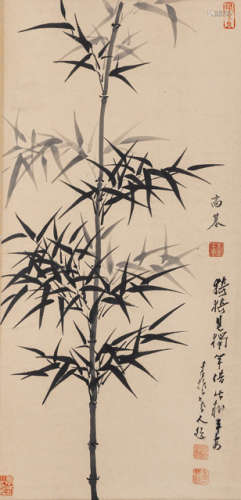 Gao Ji; Ink BambooM Hanging scroll