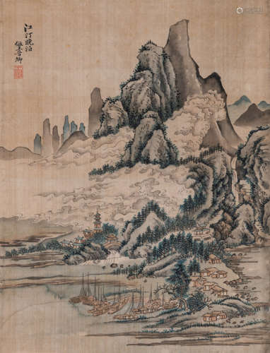 A LANDSCAPE PAINTING IN THE STYLE OF WANG HUI (1632-1717)