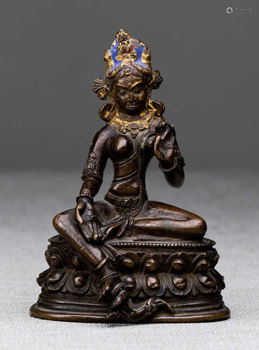 A BRONZE FIGURE OF SYAMATARA