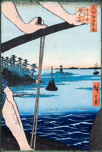 TWO UKIYO-E PRINTS BY ANDO HIROSHIGE (1797-1858) AND TOYOHARU CHIKANOBU (1838-1912)