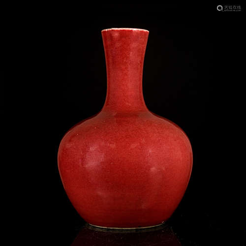 Kangxi Period LARGE Antique Red Glazed Vase