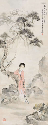 樊虚（清） 己卯(1879年)作 仕女 立轴 设色纸本