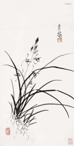 郑曼青（1901～1975） 墨兰 镜心 水墨纸本