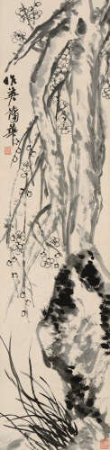 蒲华（1834～1911） 梅石图 立轴 水墨纸本