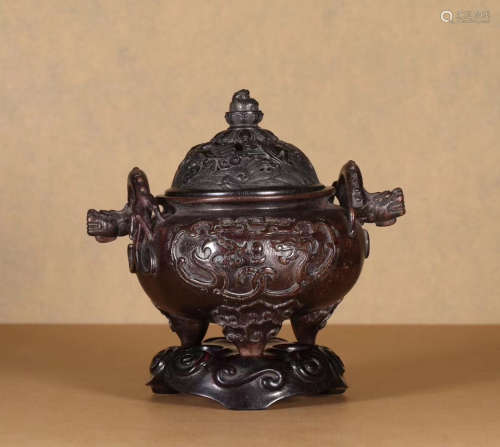 A CHENXIANG WOOD CARVED CENSER