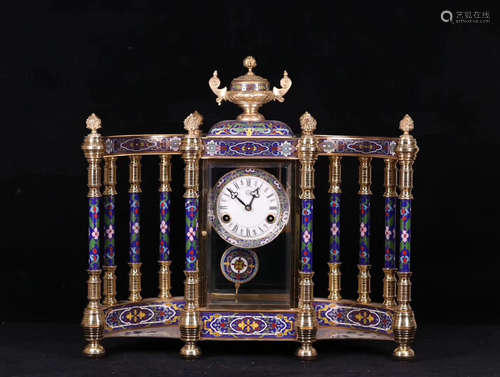 A CLOISONNE CLOCK