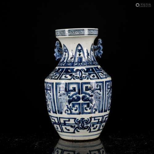 19th Antique Blue&White Vase