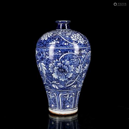 Chinese Antique Blue & White Vase From Ship Wreckage