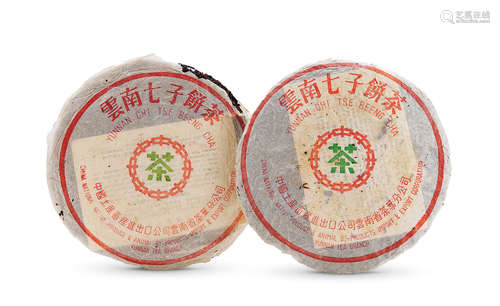 80年代 薄纸8582七子饼茶