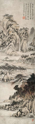 黎简（1747～1799） 乔松奇岳 立轴 设色纸本
