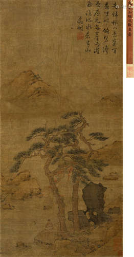 文徵明（1470～1559） 山水 立轴 设色绢本